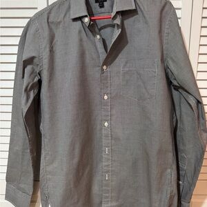J. Crew Men’s Charcoal Gray Long-Sleeve Button-Up Shirt